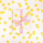 Luxury Polka Dot Wrapping Paper, Yellow, thumbnail 1 of 7