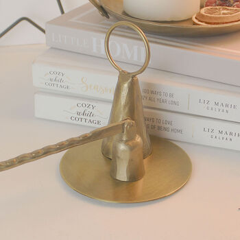 Cow Bell Style Brass Candle Snuffer, 4 of 9