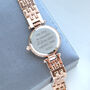 Engraved Rose Gold Wrist Watch With Diamonte's, thumbnail 3 of 3