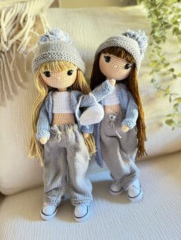 Posable Handmade Crochet Doll For Kids And Adults, 3 of 12
