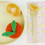 Clementine Orange Fruit Crochet Cotton Soft Toy, thumbnail 4 of 7