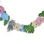 Hawaiian Palm Leaf And Flower Tropical Party Garland, thumbnail 2 of 3