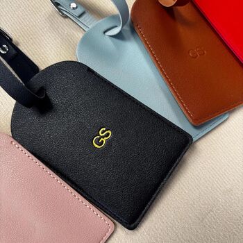 Personalised Vegan Leather Travel Tag, 2 of 9
