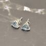 Blue Topaz Sterling Silver Stud Earrings, thumbnail 12 of 12