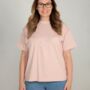 Women's Pink Breastfeeding Oversized T Shirt, thumbnail 2 of 4