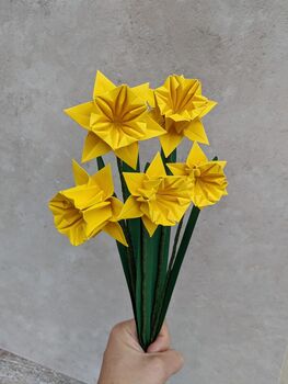 Origami Narcissus Daffodils Bouquet, Mother's Day Gift, 5 of 5