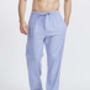 Men's Staffordshire Blue Flannel Pyjama Trousers, thumbnail 1 of 5