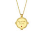 Secret Blessing Gold Plated Coin Double Sided Necklace, thumbnail 5 of 5