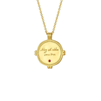 Secret Blessing Gold Plated Coin Double Sided Necklace, 5 of 5