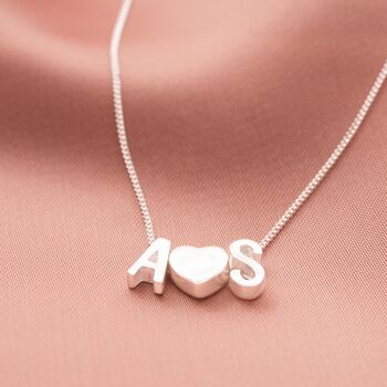 Sterling Silver Slide On Initial And Charm Necklace, 4 of 12