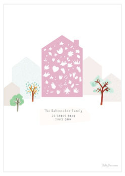 Personalised Folksy Patterned Home Print, 4 of 5