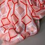 Hexagon Print Scarf In Pink, thumbnail 3 of 3