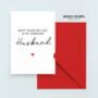 Classic Husband Valentines Day Card, thumbnail 4 of 4