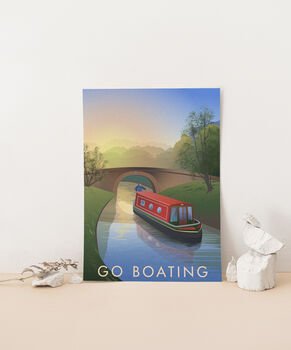 Go Boating Travel Poster Art Print, 3 of 8