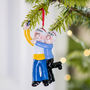 Personalised Selfie Couple Christmas Decoration, thumbnail 1 of 3