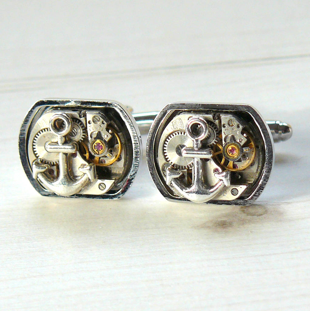 Image of Watch Movement Anchor Cufflinks