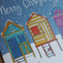 Norfolk Beach Huts Christmas Card, thumbnail 3 of 3