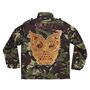 Gold Sparkly Owl Personalised Kids Camo Jacket, thumbnail 8 of 8
