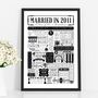 2011 Personalised 15th Crystal Wedding Anniversary Poster, thumbnail 1 of 11