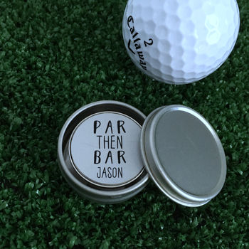 Personalised 'Par Then Bar' Golf Ball Marker, 2 of 4