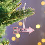 Personalised Miles To North Pole Christmas Decoration, thumbnail 1 of 4