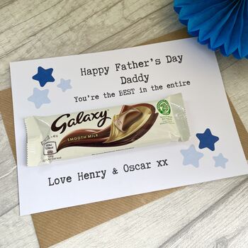 Daddy/Dad Happy Father's Day Chocolate Galaxy Card, 2 of 2