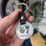 Personalised Hand And Footprint Disc Steel Keyring, thumbnail 1 of 4