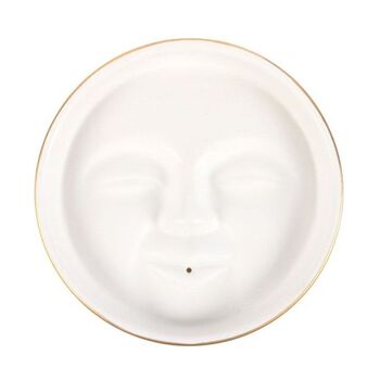 Ceramic White Moon Incense Stick Holder, 4 of 4