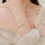 Freshwater Pearl Beaded Bracelet In Sterling Silver, thumbnail 7 of 12