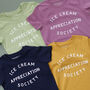 'Ice Cream Appreciation Society' Kid's Berry T Shirt, thumbnail 5 of 7