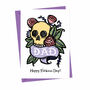 Skull And Roses Fathers Day Card, thumbnail 3 of 5