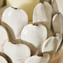 Aged White Artichoke Candle Holder Ornament, thumbnail 3 of 6