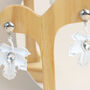 White Painted Autumn Leaf Earrings, thumbnail 5 of 5