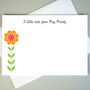 Set Of 12 Personalised Notecards With Flower, thumbnail 2 of 4