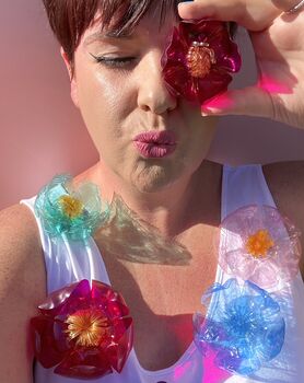 Plastic Bottle Flower Brooch, Pick Your Own Colour, 4 of 4