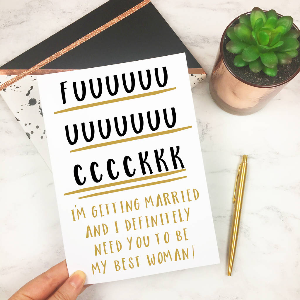 Funny Rude Best Woman Card With Personalised Quote, 1 of 3