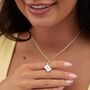 Nice Biscuit Charm Necklace, Sterling Silver Or Gold Plated, thumbnail 3 of 10