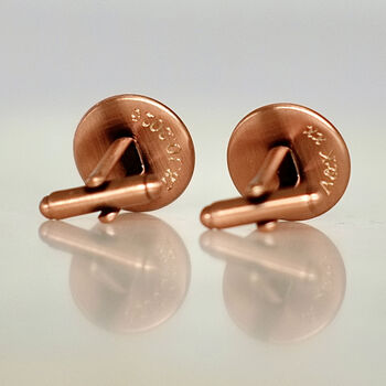 Secret Message Solid Copper Cufflinks, 6 of 8