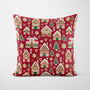 Red Gingerbread House Christmas Cushion, thumbnail 4 of 7