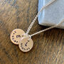 Handmade Sterling Silver Date Disc Necklace, thumbnail 1 of 4