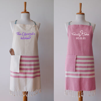Personalised Apron, Hand Towel, Cotton Anniversary Gift, 7 of 11