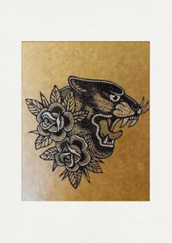 Shaded Tattoo Pointillism Diy Art Set Of Four, 6 of 6