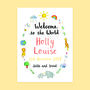 Personalised Welcome To The World Baby Card, thumbnail 4 of 7