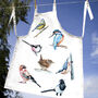 Inky Wild Birds Luxury Canvas Apron, thumbnail 1 of 5