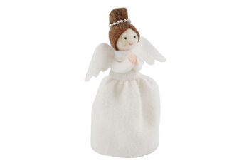 Christmas Felt Dark Haired Angel Tree Topper | Festive Decor | Christmas Decoration | Seasonal, 2 of 6