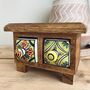 Handmade Two X Drawer Mini Ceramic Jewellery Box Chest, thumbnail 11 of 12