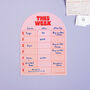 A4 Magnetic Pink And Red Weekly Planner | Fridge Magnet Planner, thumbnail 5 of 5
