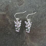 Wisteria Lilac Flower Drop Earrings, thumbnail 3 of 5