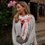 Poppy And Bluebell Flower Lightweight Scarf, thumbnail 2 of 4