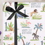 Three Sheets Of 1st Birthday Safari Wrapping Paper, thumbnail 1 of 2
